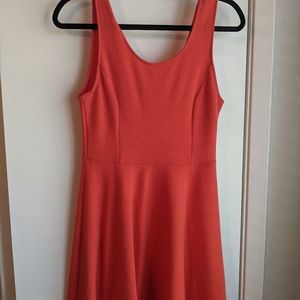 Lush orange scoop neck dress